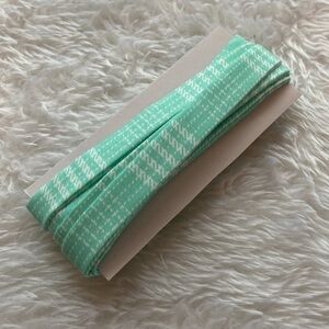 Handmade Double-Fold Bias Tape – Mint Green Plaid – 2 Yards